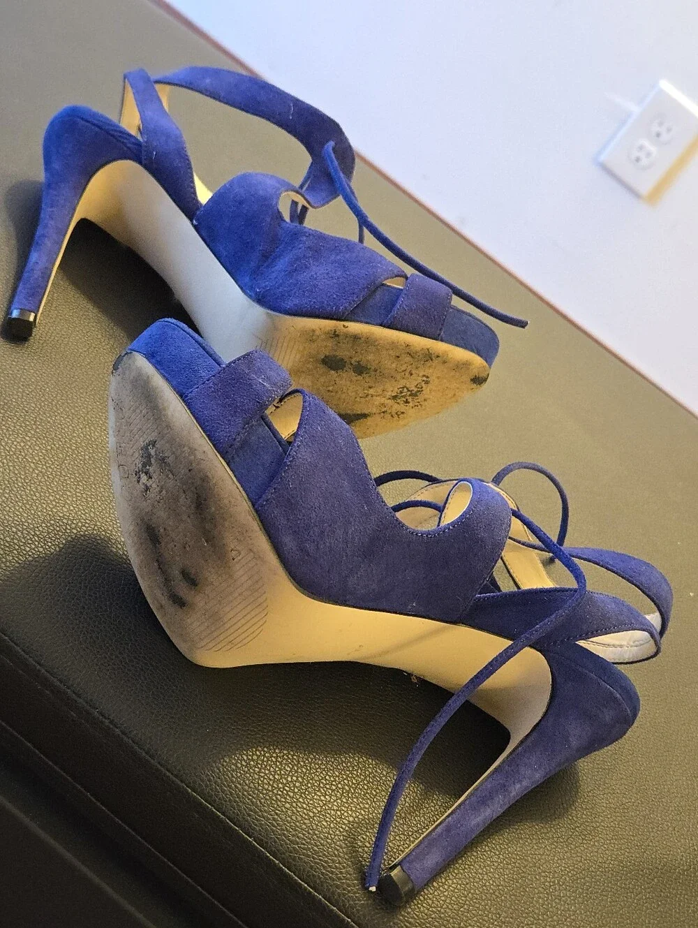Guess Blue Suede Platform Size 7.5